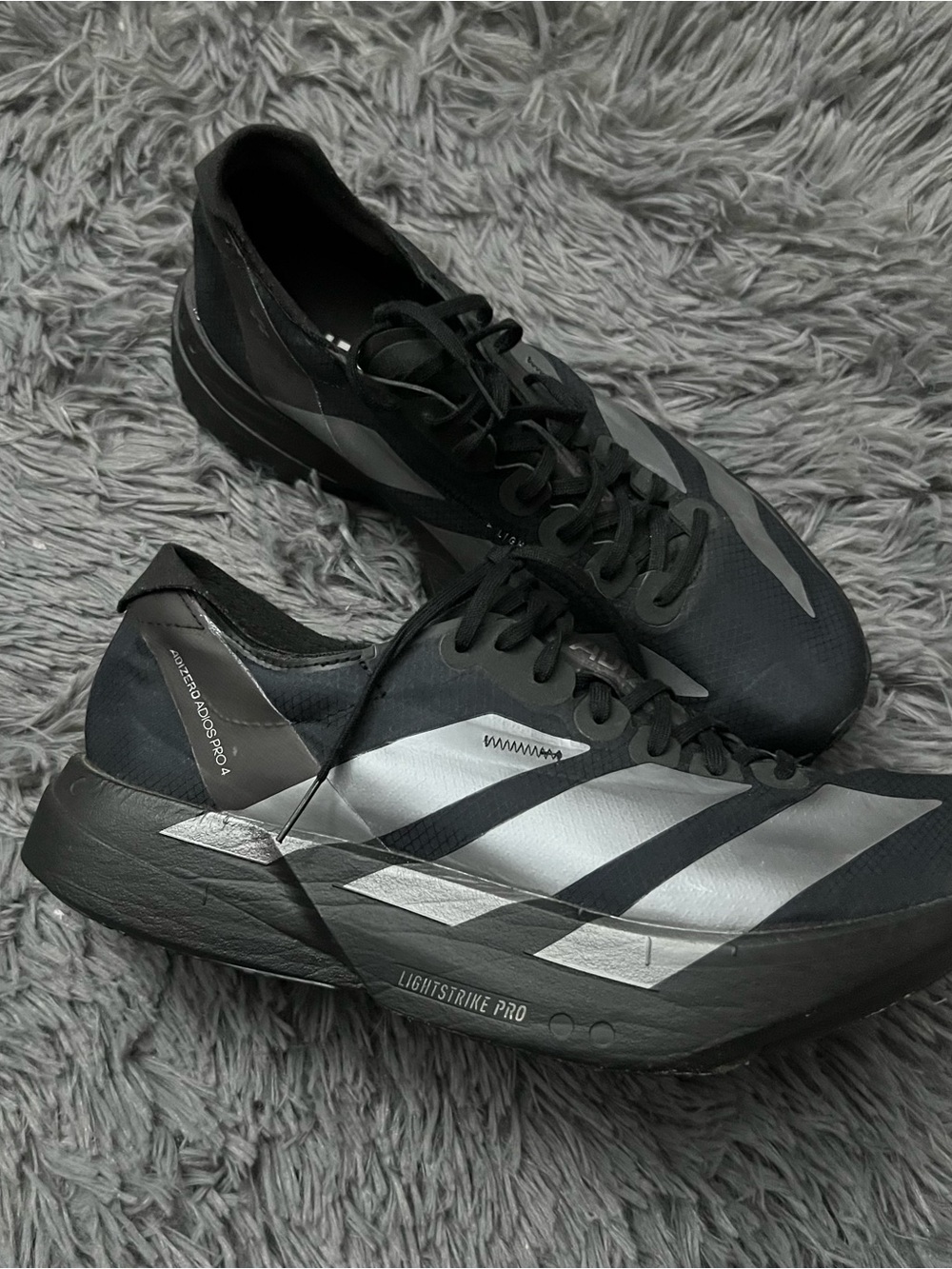 adidas Men's Black & Silver Lightstrike PRO Performance Running Shoes